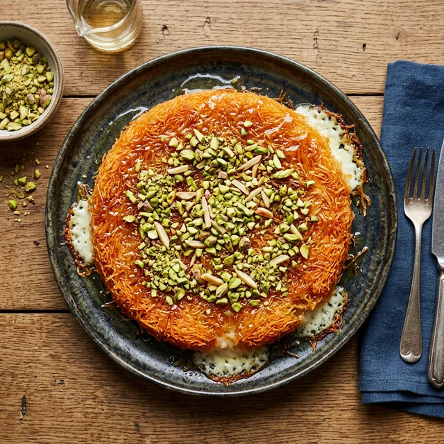 6 inch plate of KNAFEH ROUGH AND SOFT