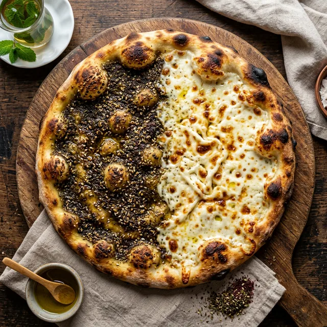 10 inch Zattar with Cheese Pie - Manakish